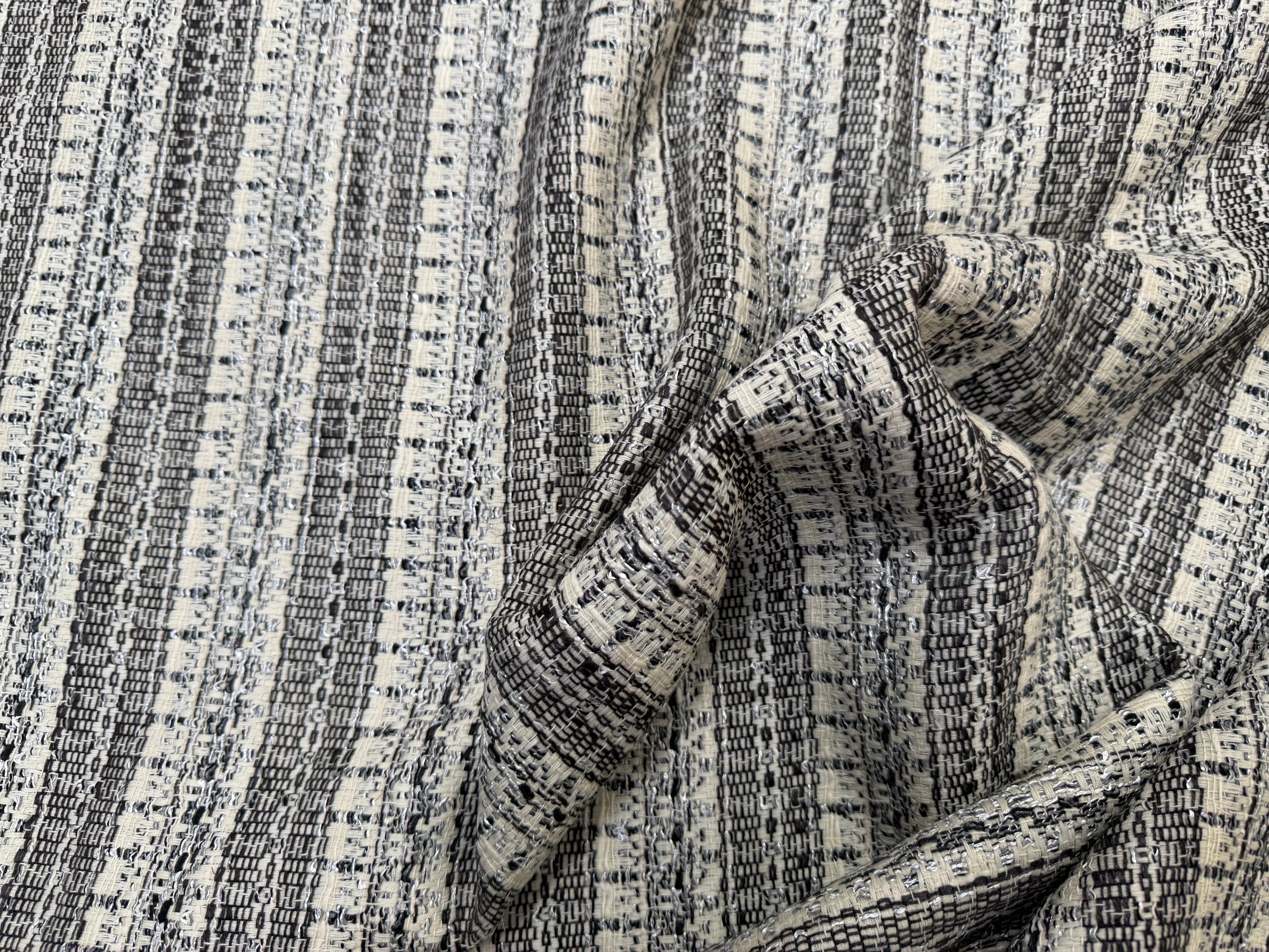 TWEED MI SAISON CHIC BLANC CASSÉ ARGENT - My Little Coupon