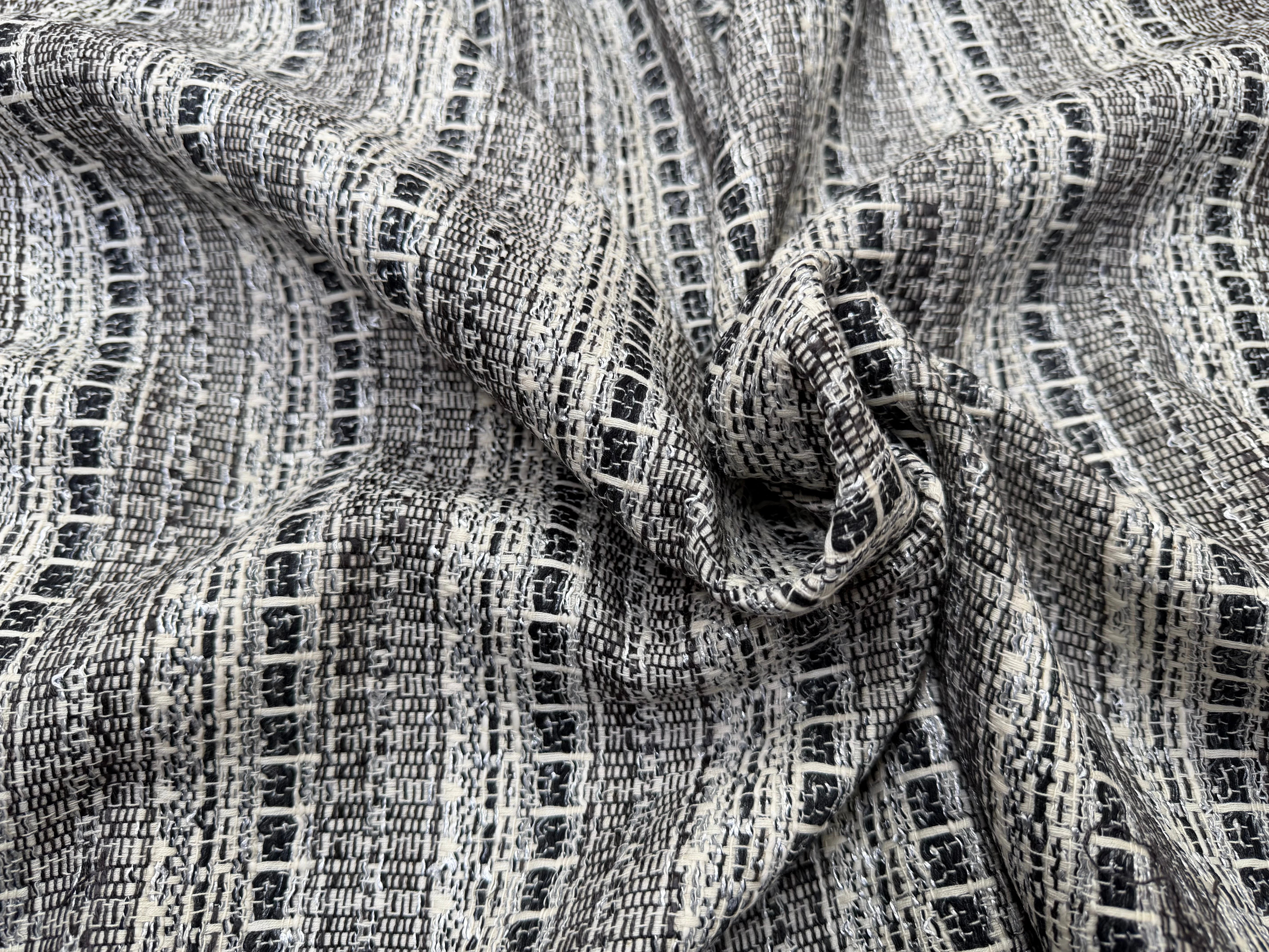 TWEED MI SAISON CHIC BLANC CASSÉ ARGENT - My Little Coupon