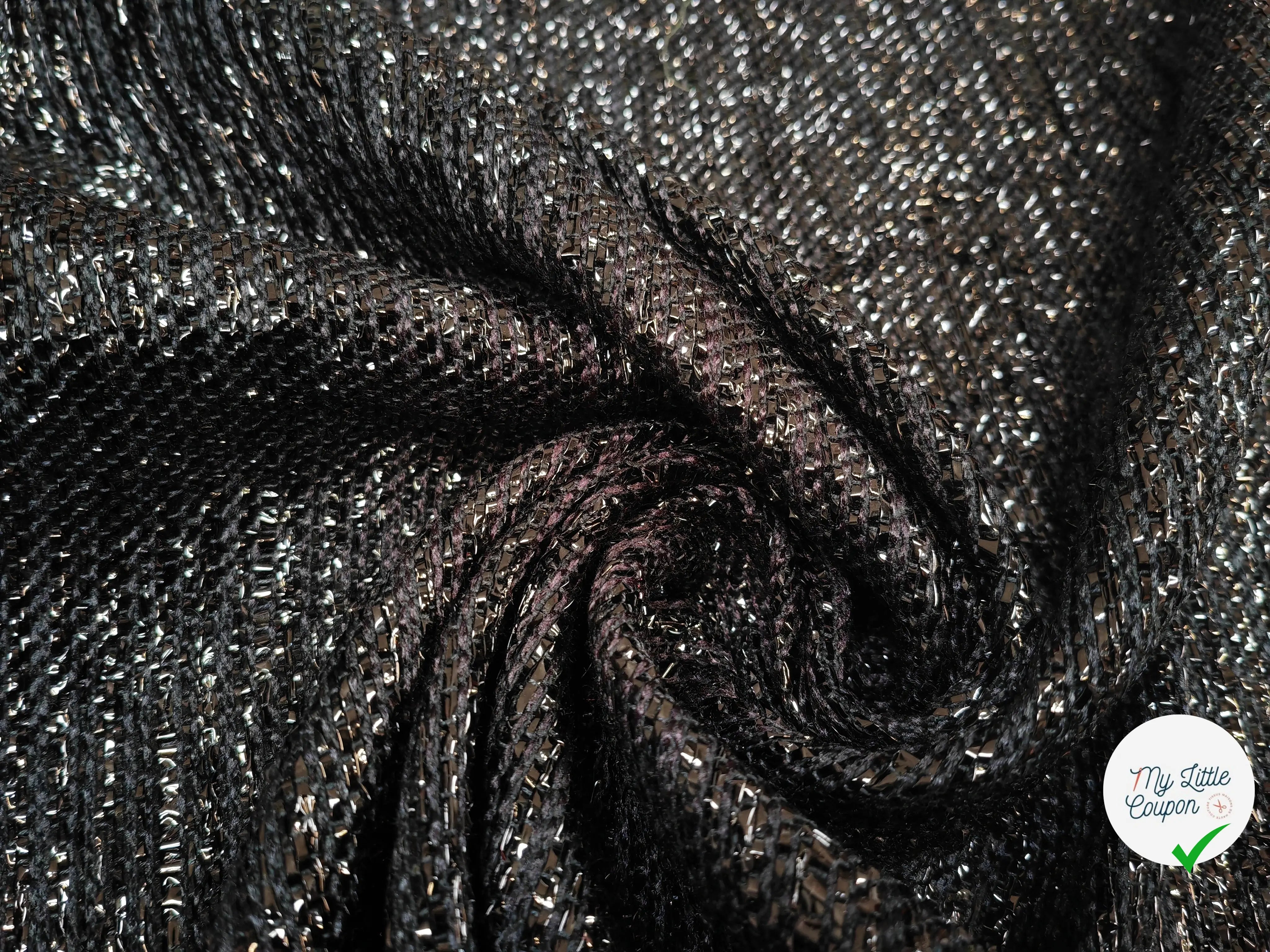 TWEED PAILLETÉ FESTIF NOIR - My Little Coupon