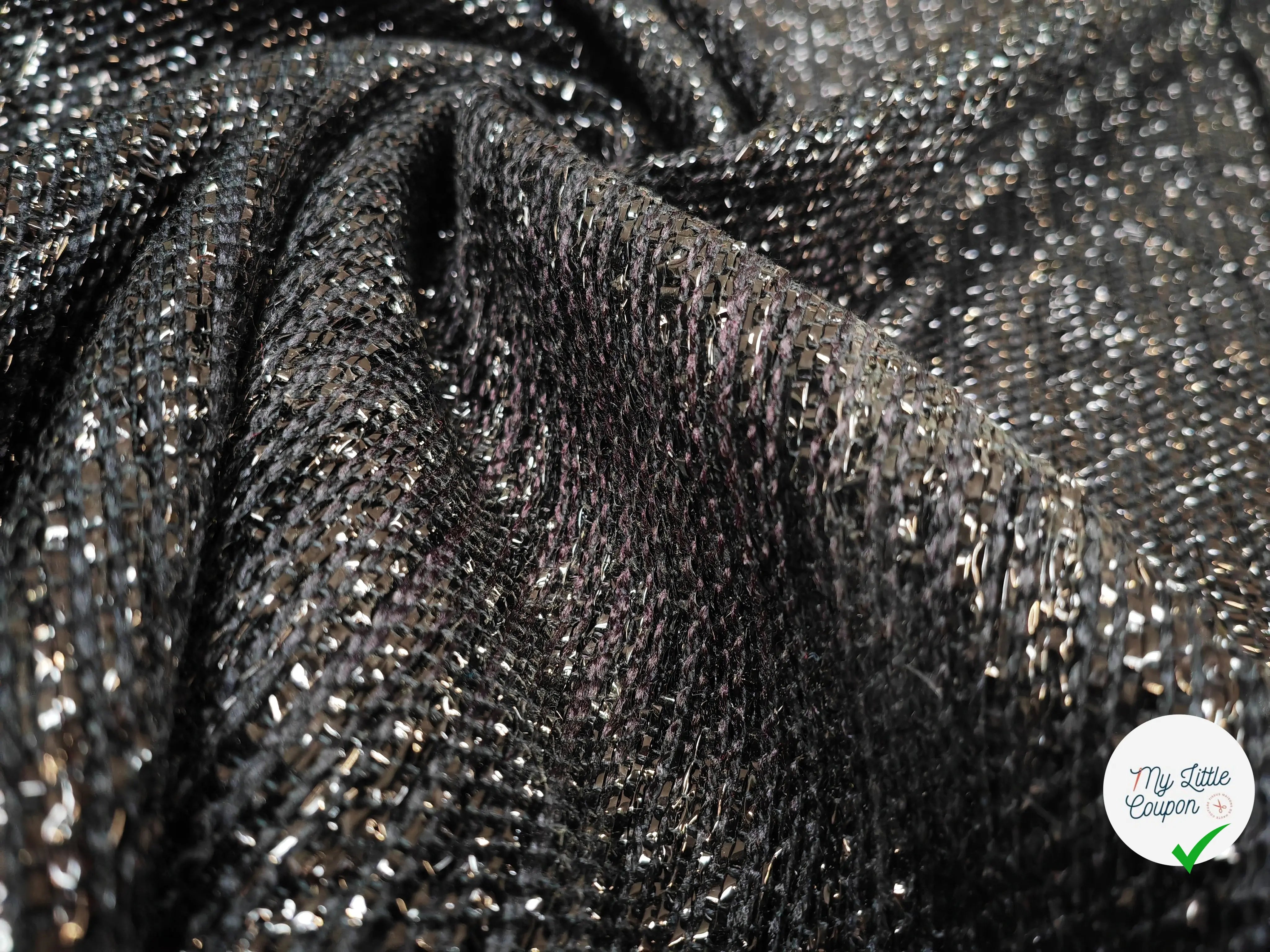 TWEED PAILLETÉ FESTIF NOIR - My Little Coupon