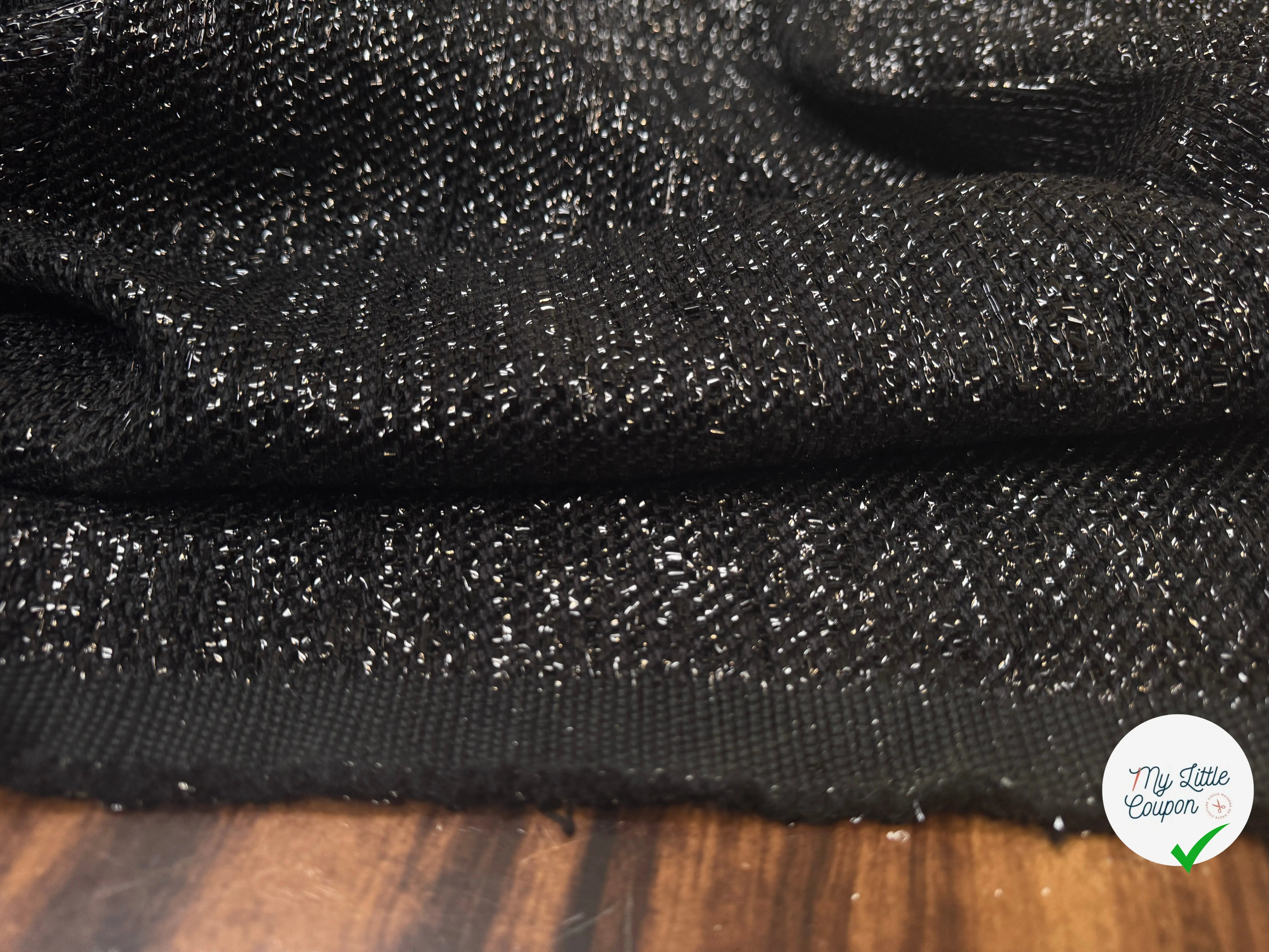 TWEED PAILLETÉ FESTIF NOIR - My Little Coupon