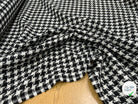 TWEED POLYCOTON ET VISCOSE PIED DE COQ BLANC NOIR 6% LUREX - My Little Coupon