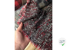 TWEED POLYESTER NOIR ROUGE ET BLANC MLC INTERN