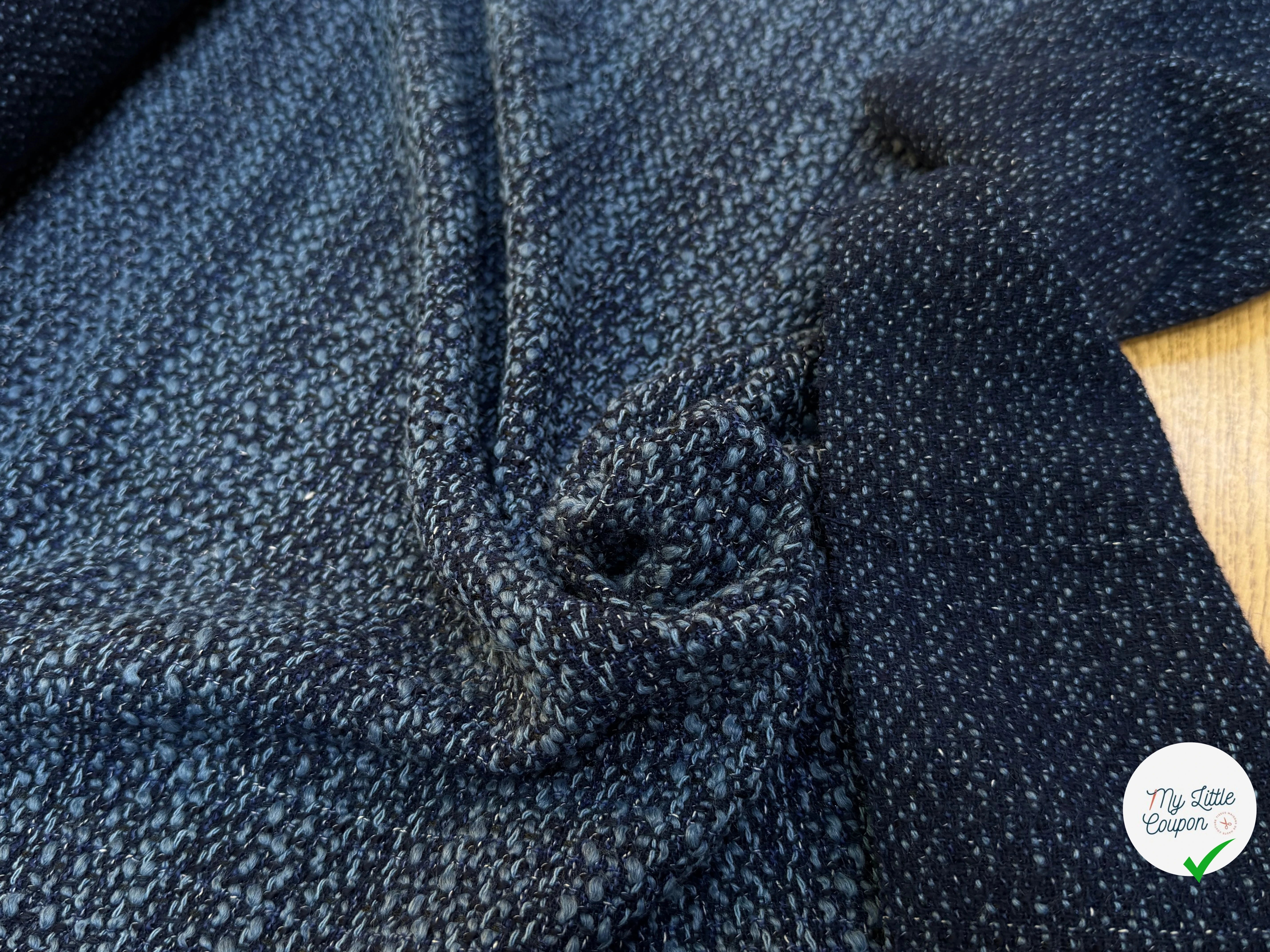 TWEED POLYLAINE CHINÉ BLEU CHIC - My Little Coupon