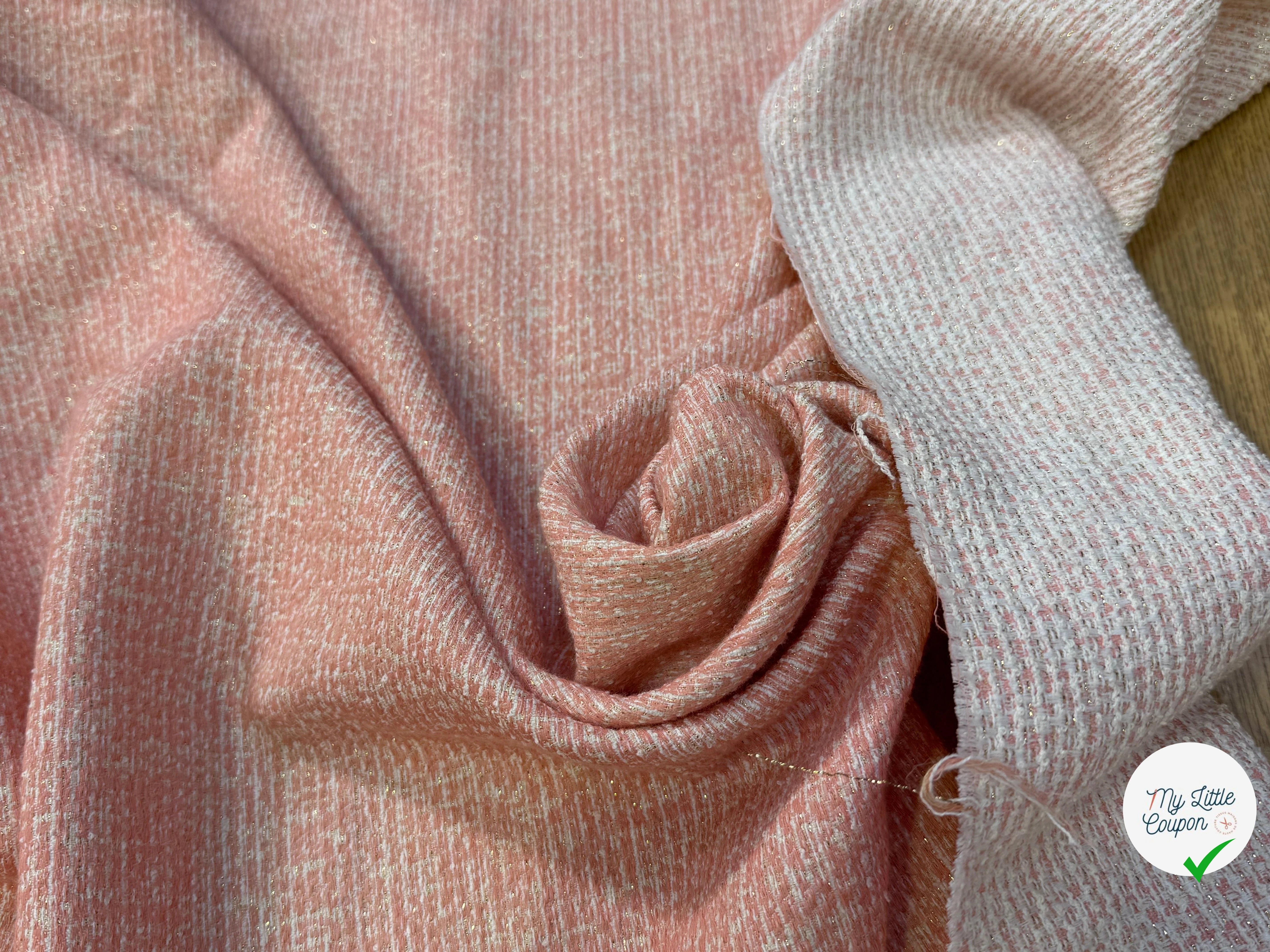 TWEED PRESTIGE 59% COTON ROSE PEACH - My Little Coupon