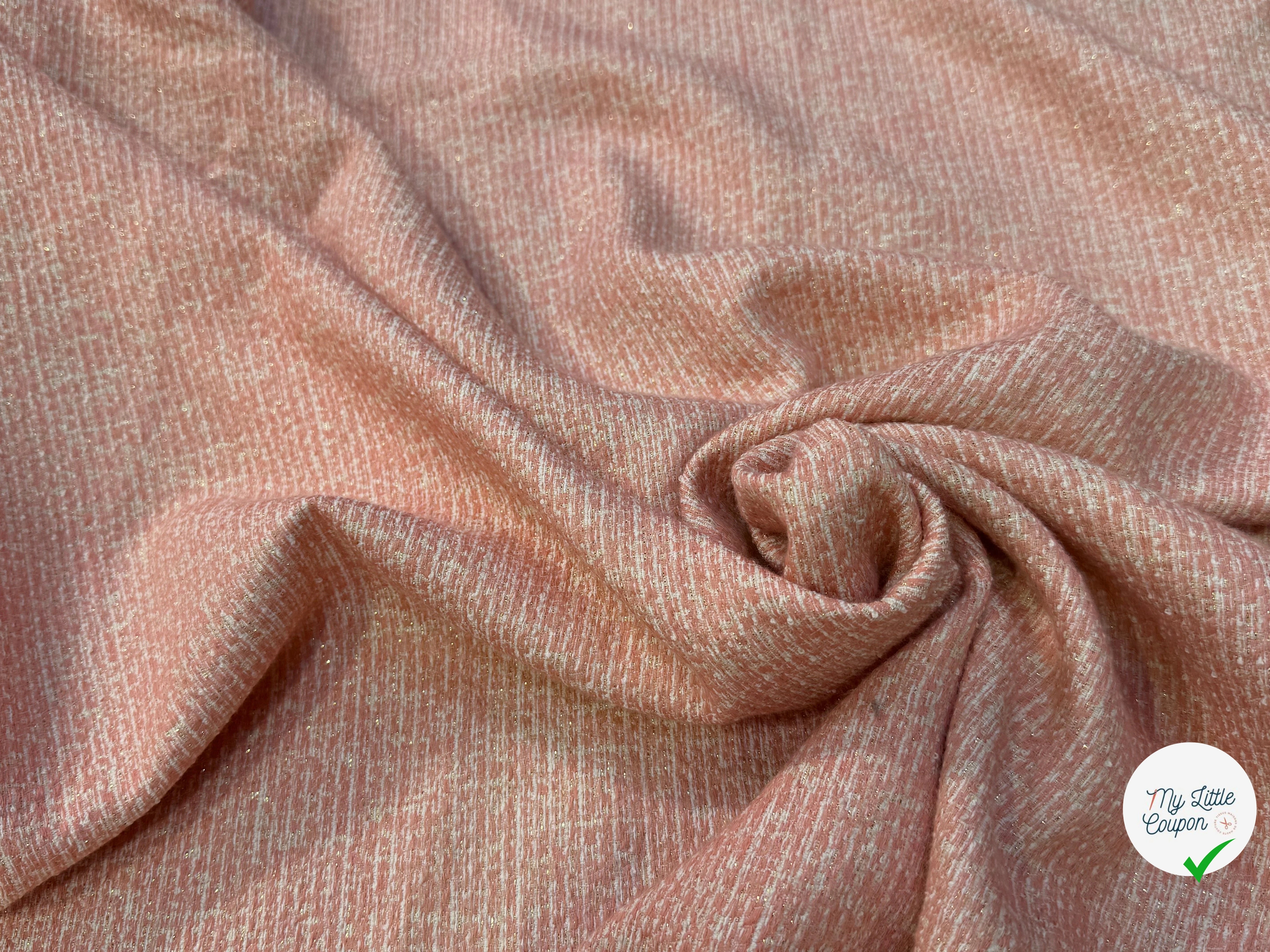 TWEED PRESTIGE 59% COTON ROSE PEACH - My Little Coupon