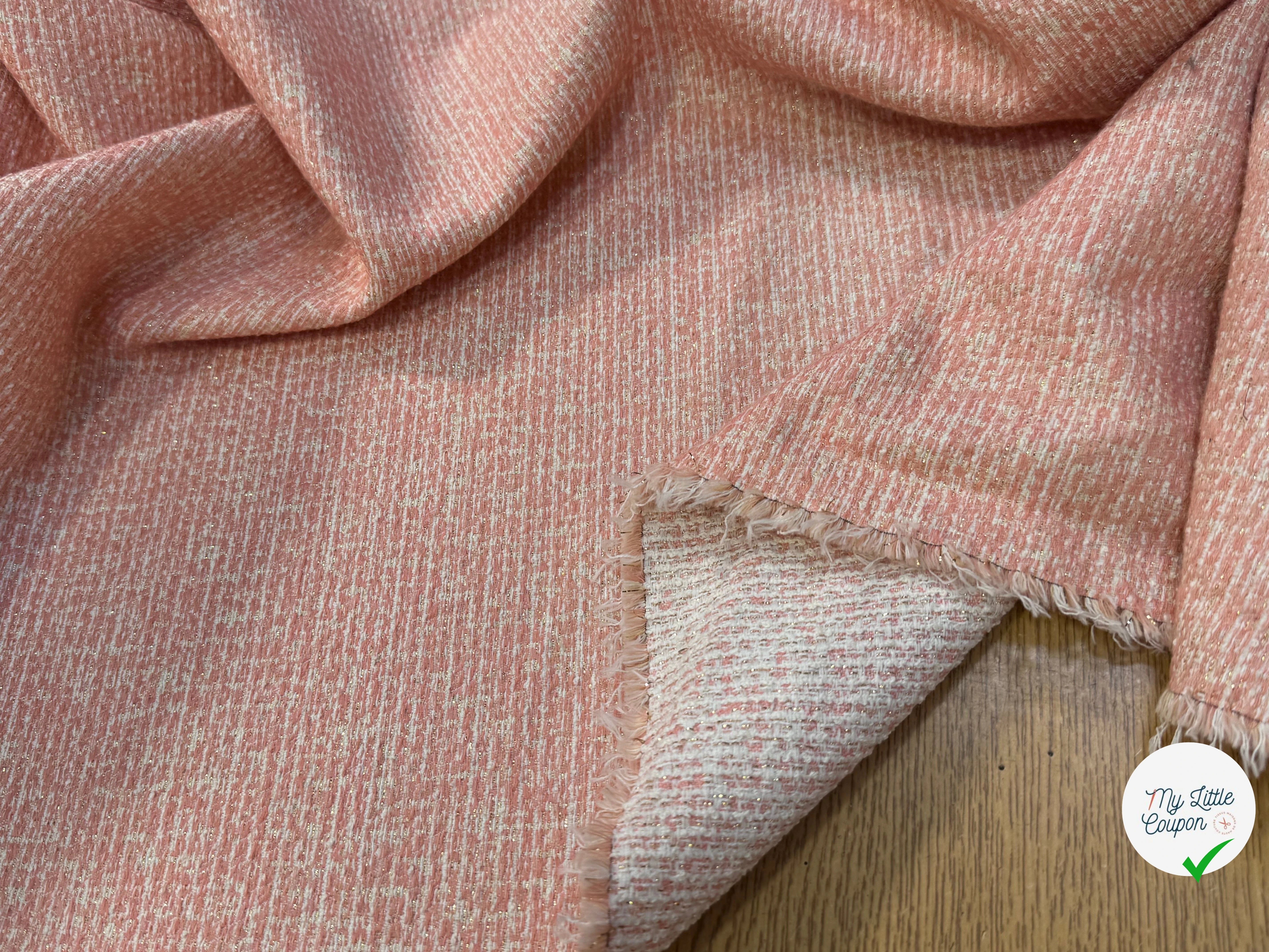TWEED PRESTIGE 59% COTON ROSE PEACH - My Little Coupon