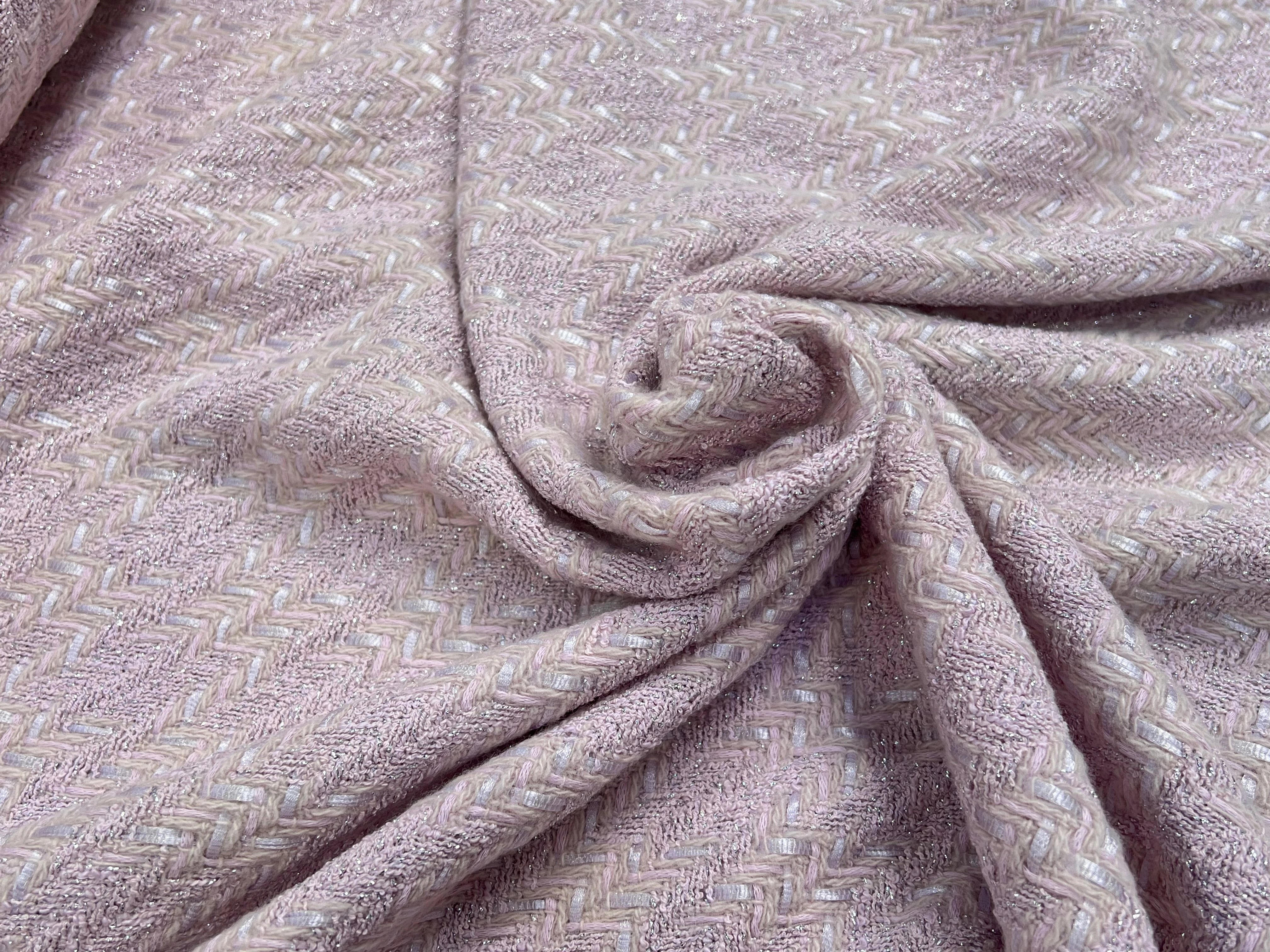 TWEED PRESTIGE LILAS CHEVRON BEIGE FONCÉ - My Little Coupon