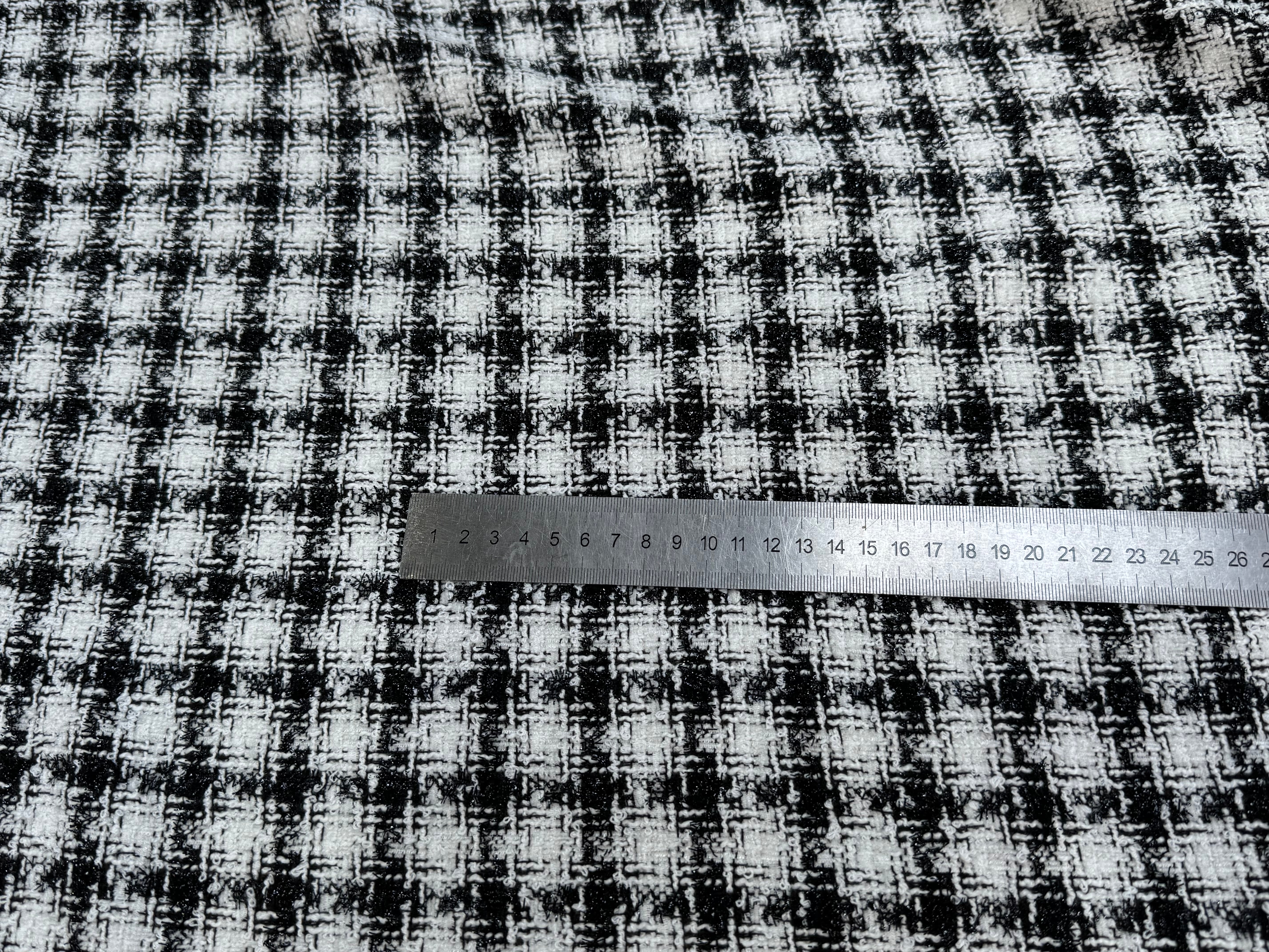 TWEED SOFT À CARREAUX BLANC NOIR - My Little Coupon