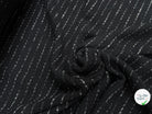 TWEED TRÈS BEAU TISSAGE À RAYURES LOURD 33% COTON NOIR MADE IN ITALY - My Little Coupon