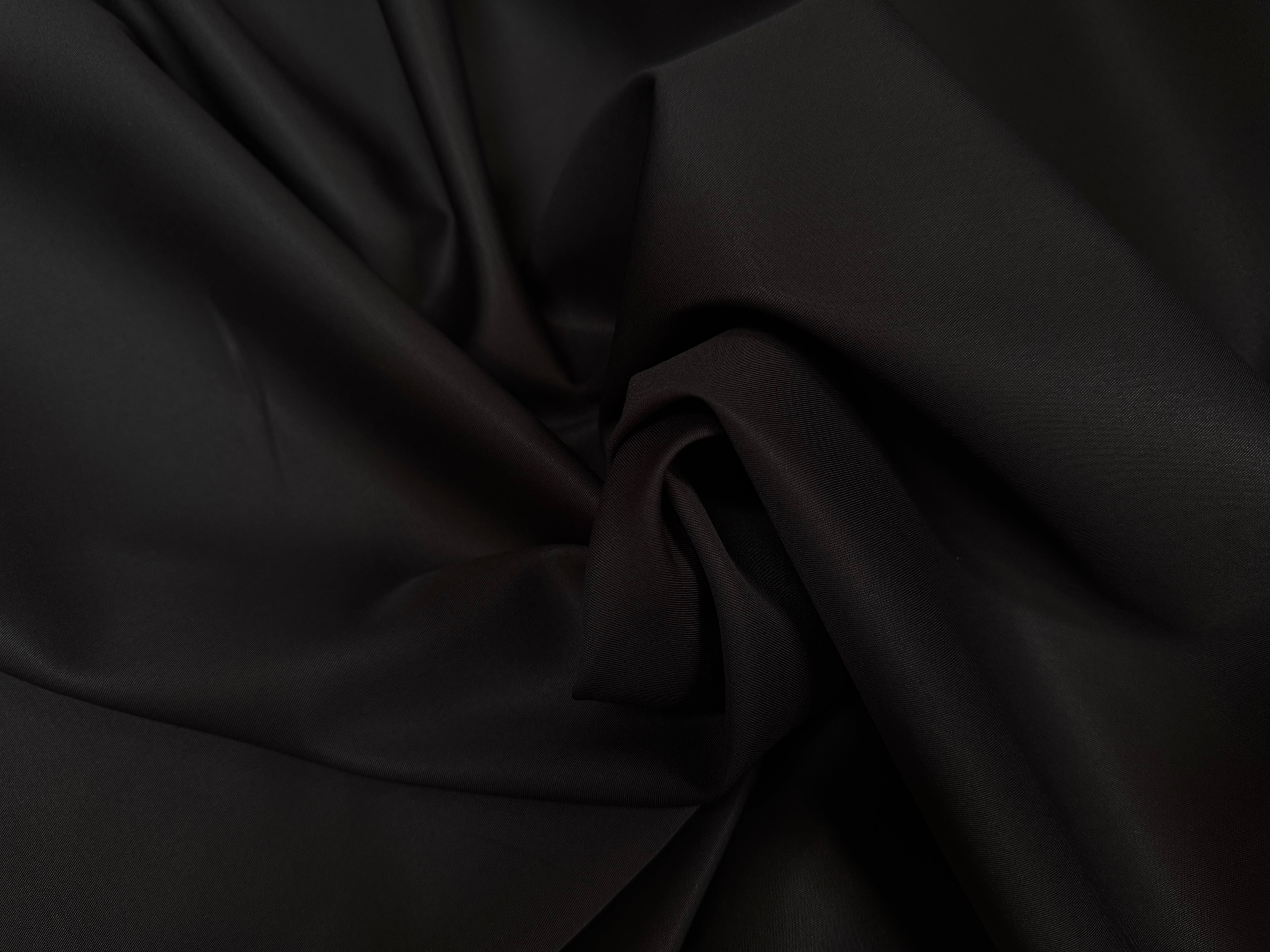 TWILL COTON PEIGNÉE NOIR LOMBARDIA PASTORELLI - My Little Coupon