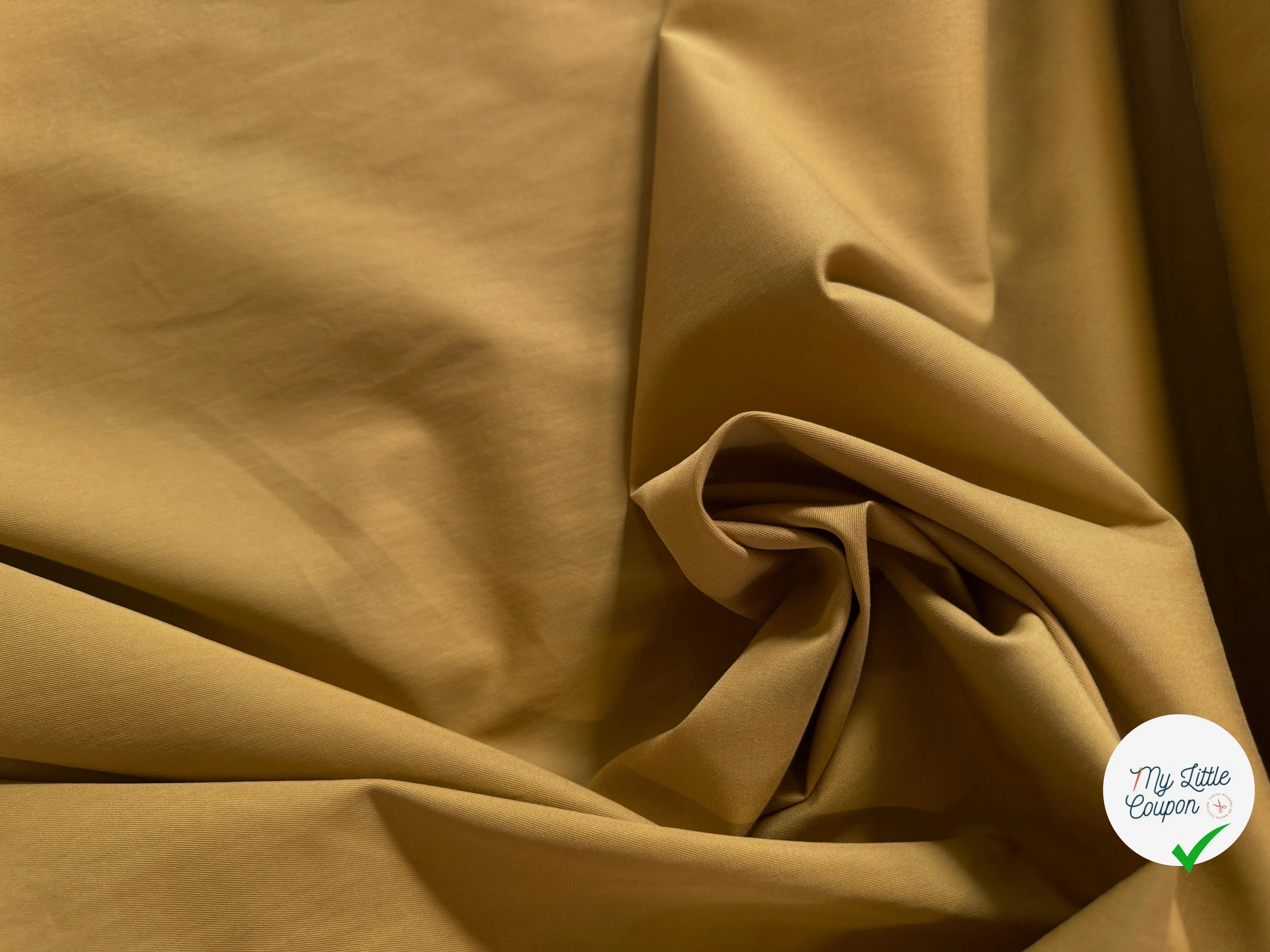 TWILL DE COTON KAKI JAUNE ELEGANT - My Little Coupon
