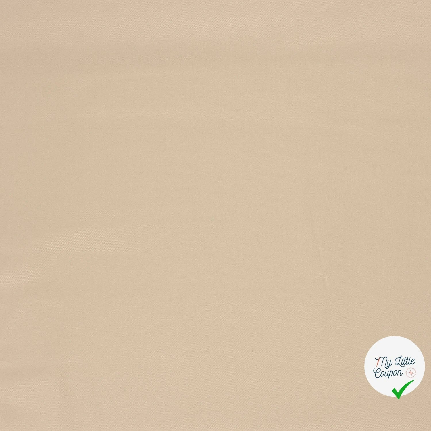 TWILL DE COTON LAVÉ BEIGE CLAIR - My Little Coupon