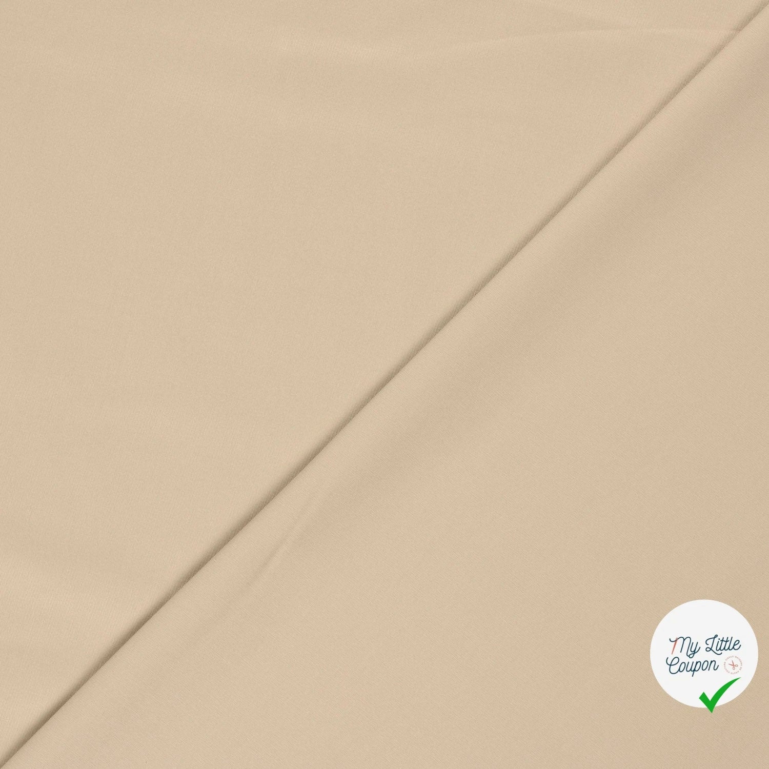 TWILL DE COTON LAVÉ BEIGE CLAIR - My Little Coupon