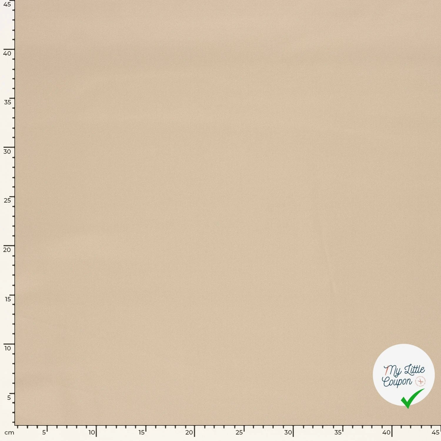 TWILL DE COTON LAVÉ BEIGE CLAIR - My Little Coupon