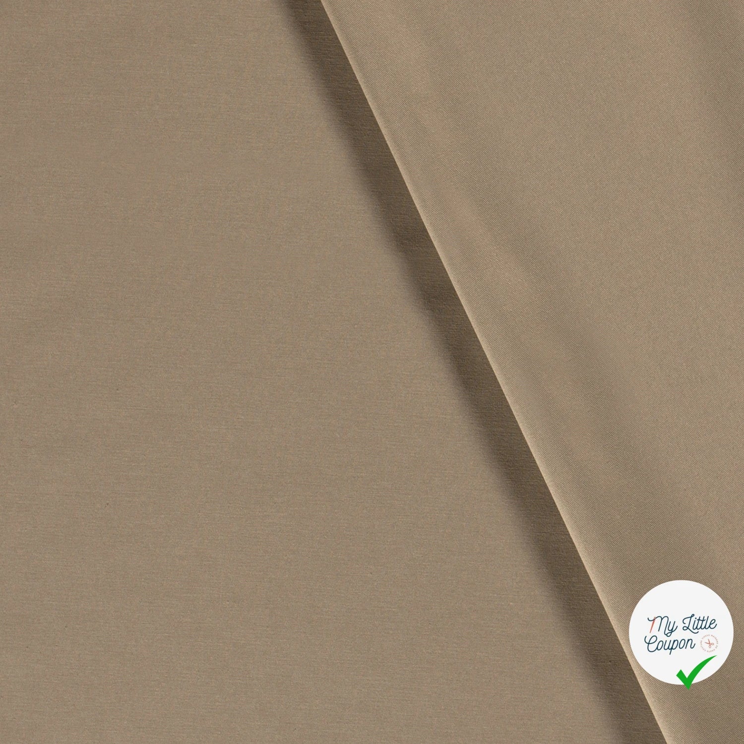 TWILL DE COTON LAVÉ BEIGE - My Little Coupon