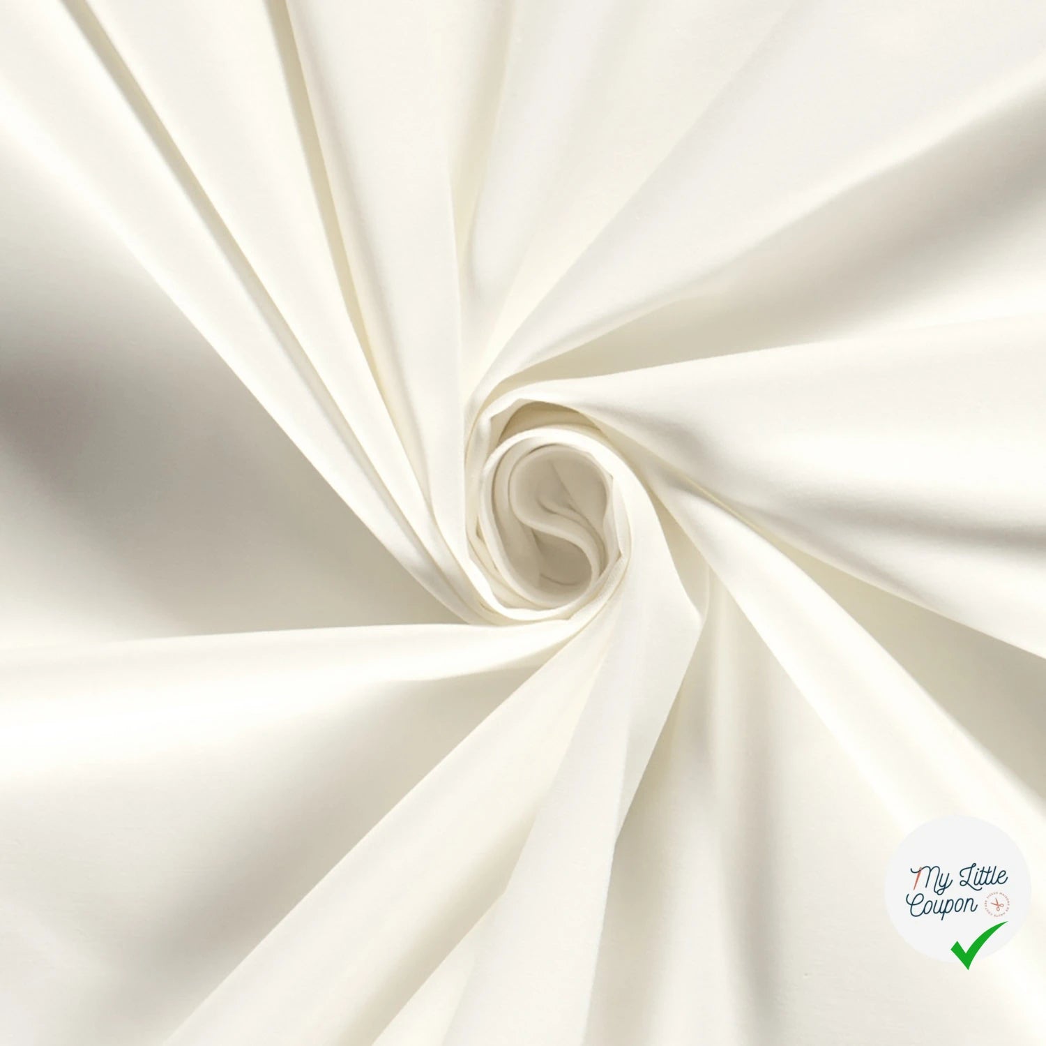 Twill de coton lavé blanc cassé