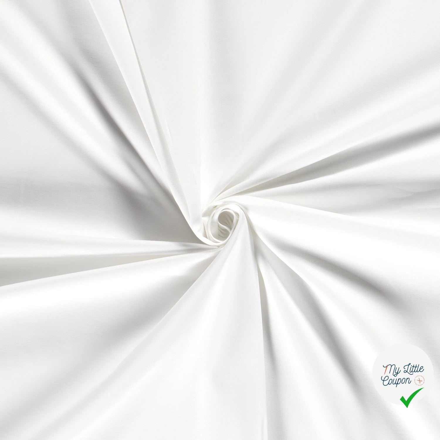 TWILL DE COTON LAVÉ BLANC OPTIQUE - My Little Coupon
