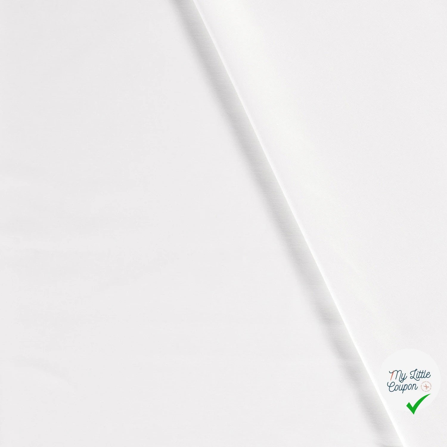 TWILL DE COTON LAVÉ BLANC OPTIQUE - My Little Coupon