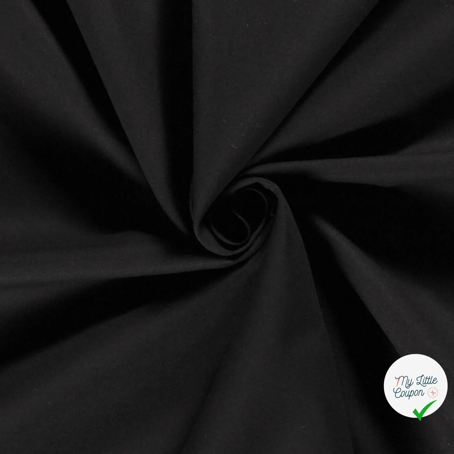 Twill de coton lavé noir