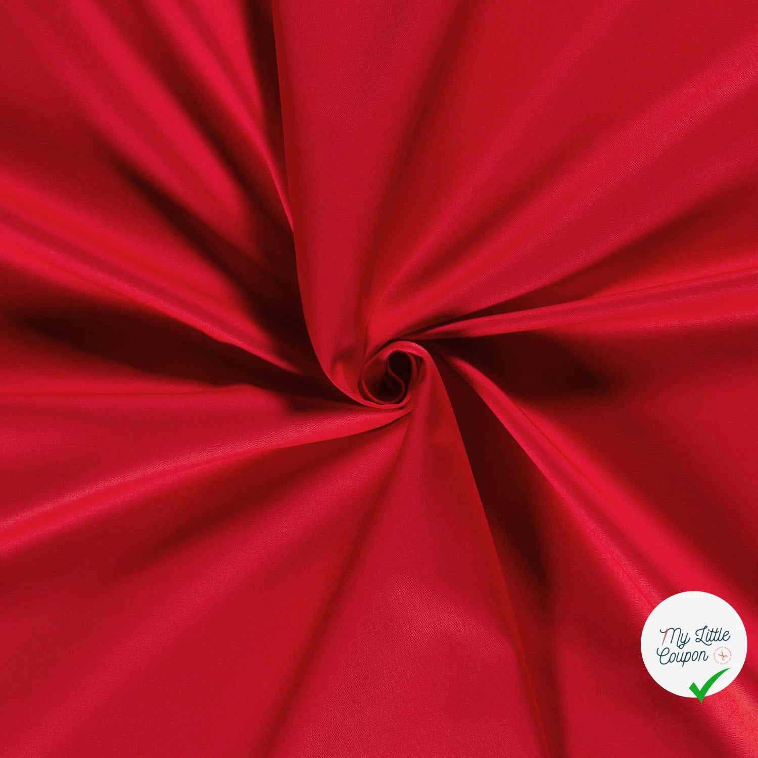 TWILL DE COTON LAVÉ ROUGE - My Little Coupon