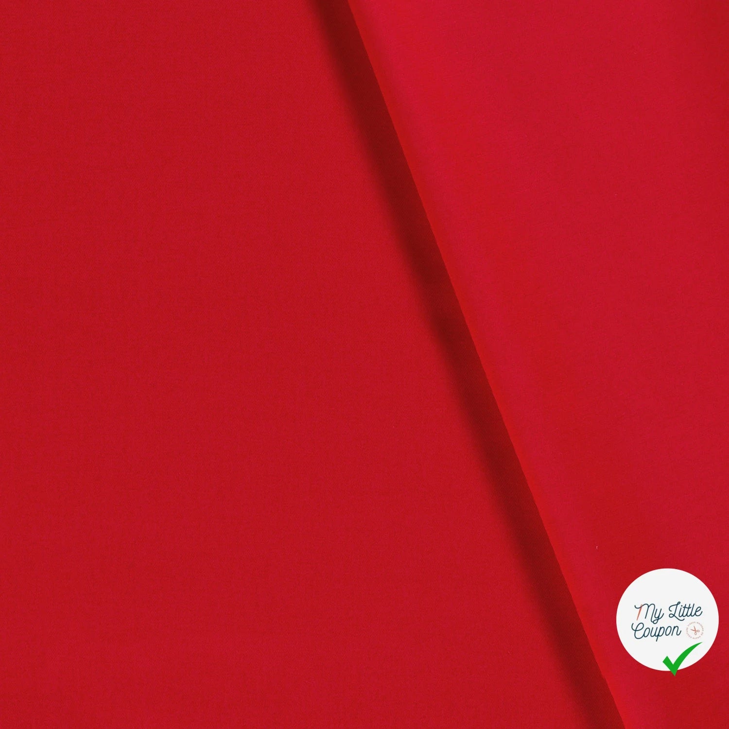 TWILL DE COTON LAVÉ ROUGE - My Little Coupon