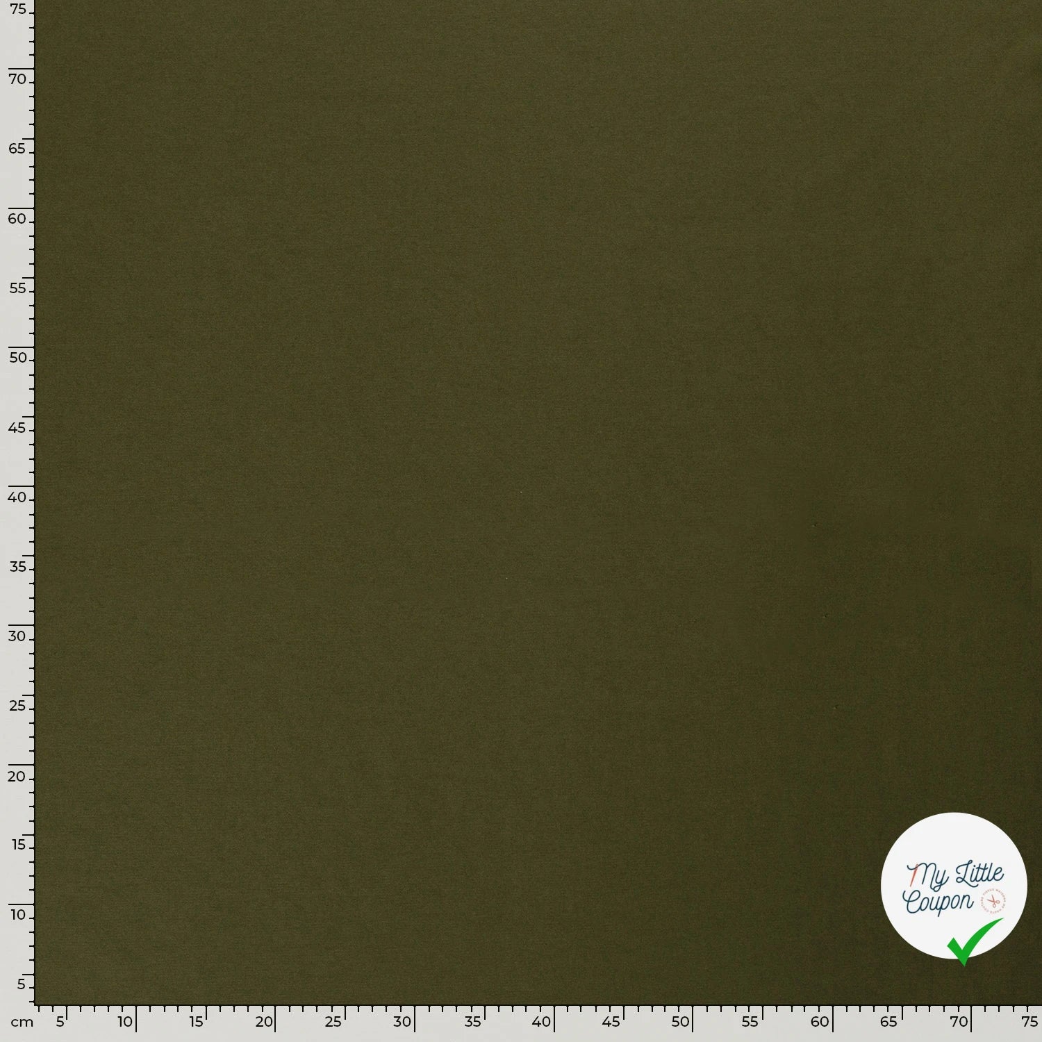 TWILL DE COTON LAVÉ VERT KAKI - My Little Coupon