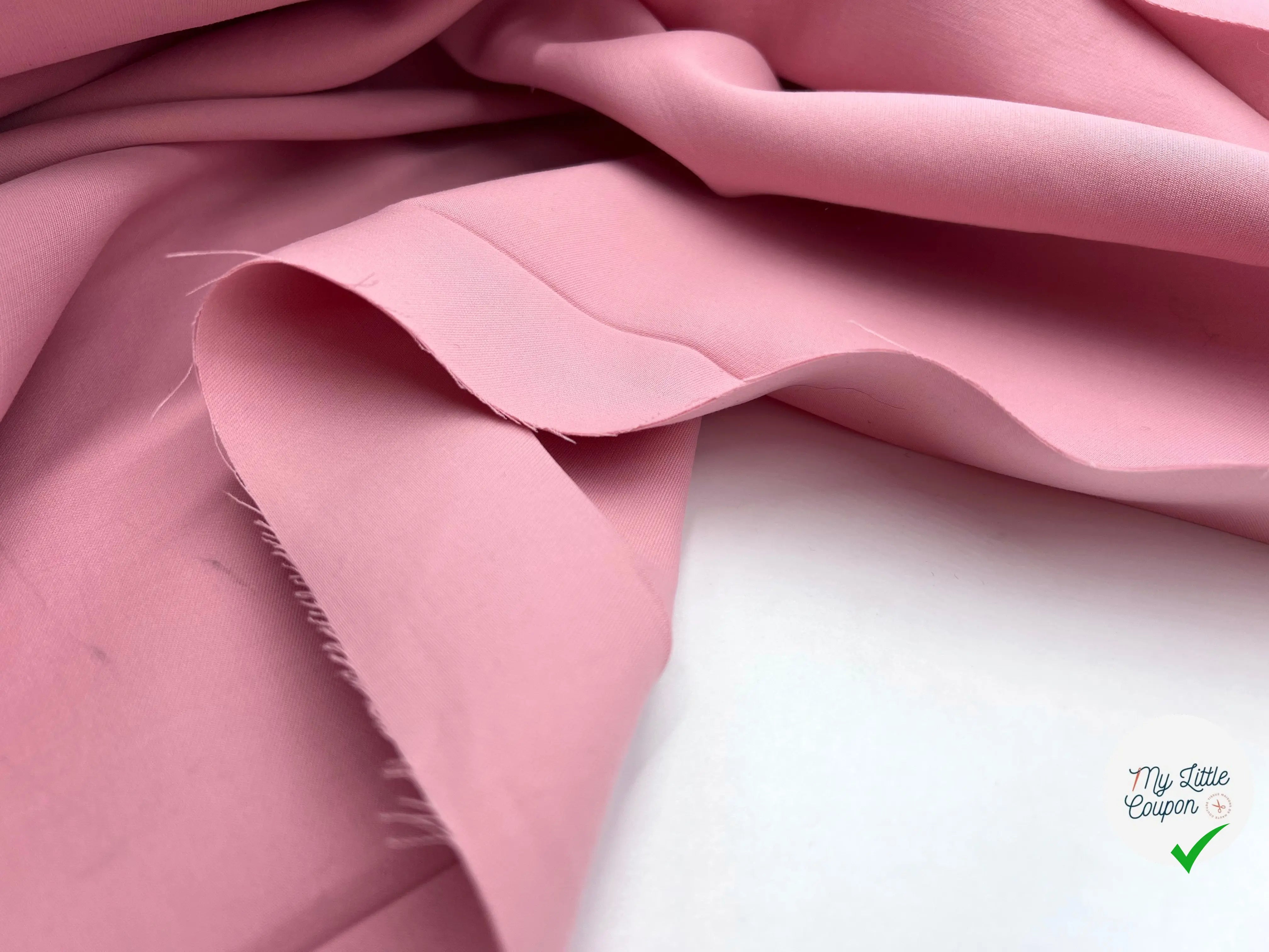 TWILL DE COTON ROSE BÉBÉ - My Little Coupon - tissu - coudre
