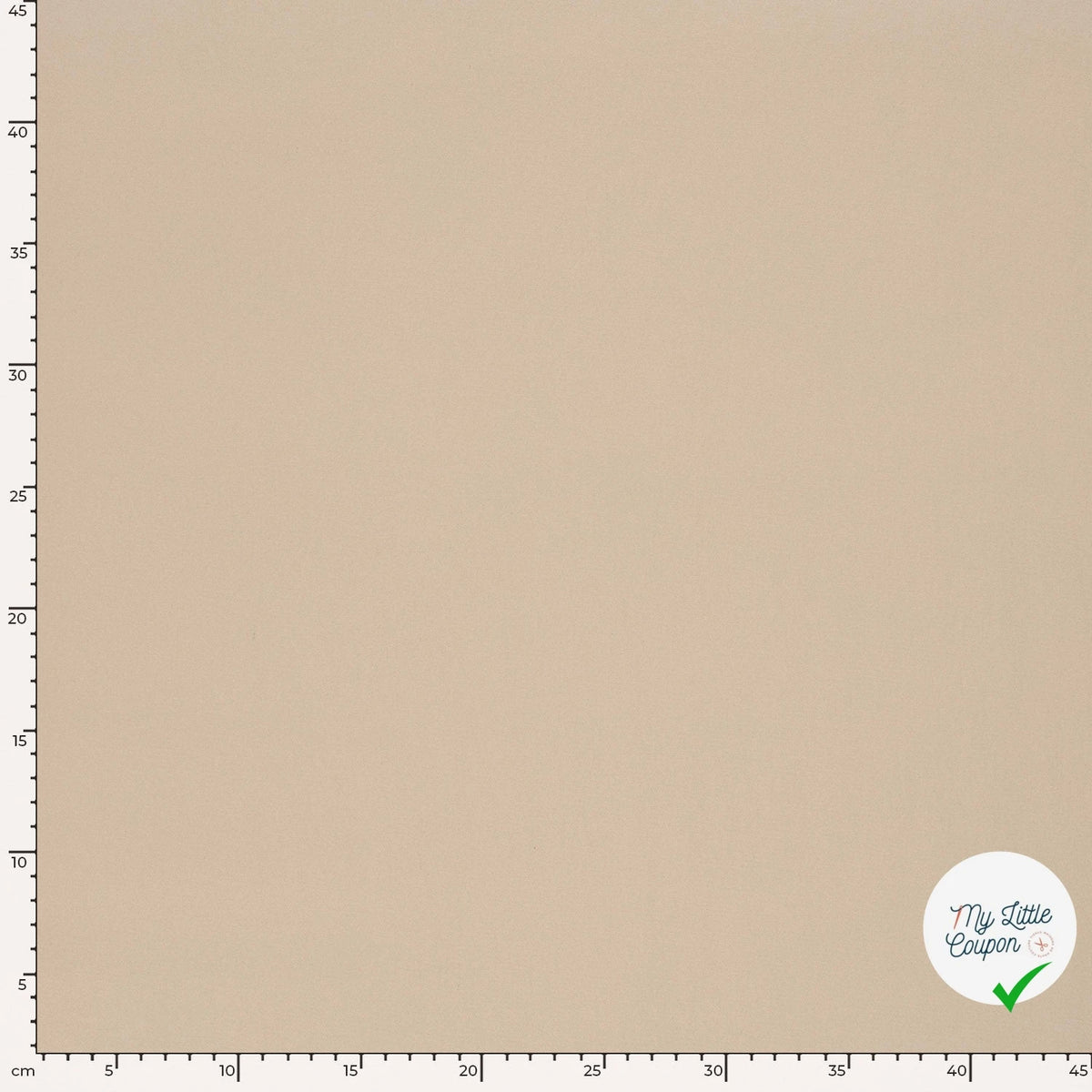 TWILL DE COTON STRETCH LAVÉ BELLE TENUE BEIGE CLAIR - My Little Coupon