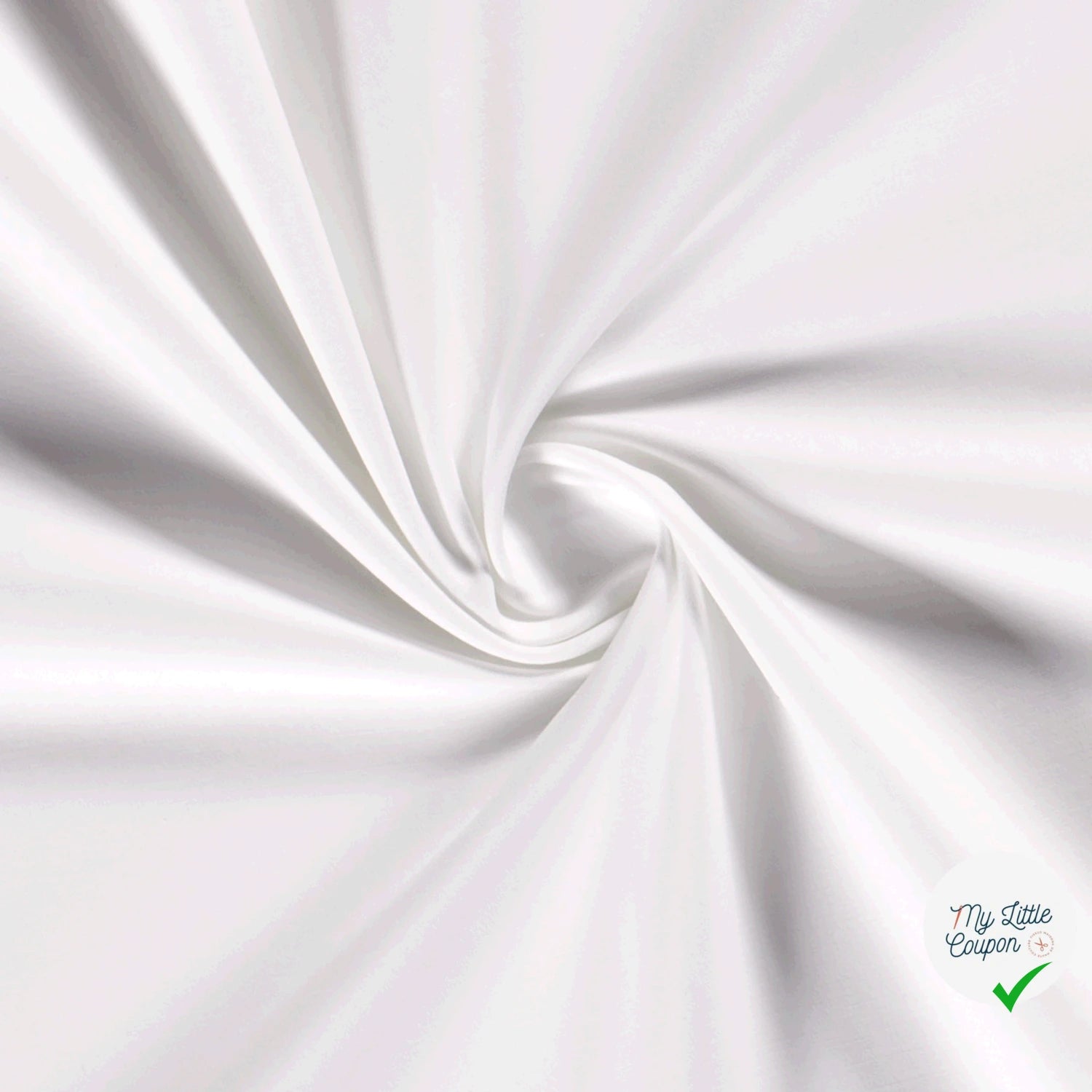 Twill de coton stretch lavé blanc optique