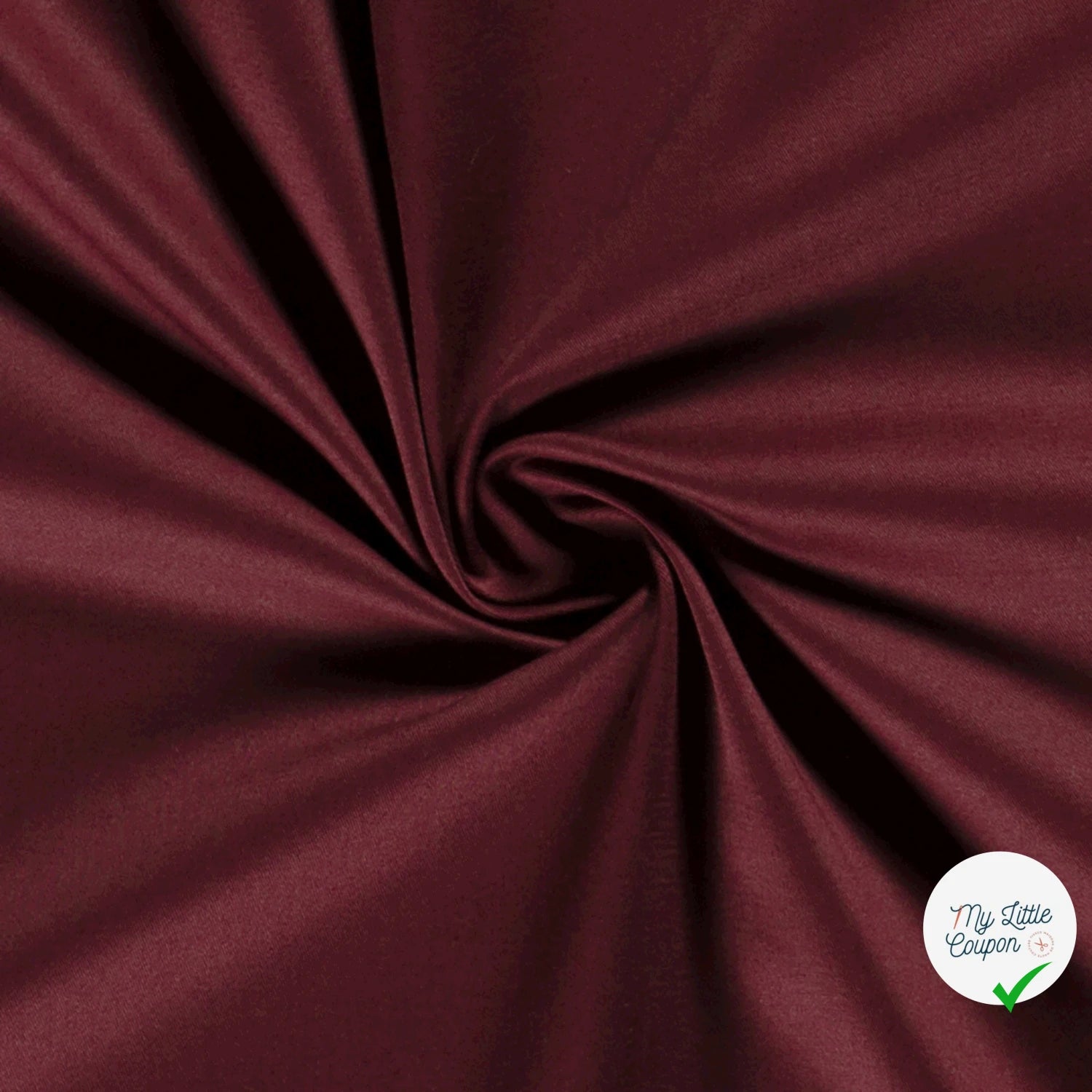 Twill de coton stretch lavé bordeaux