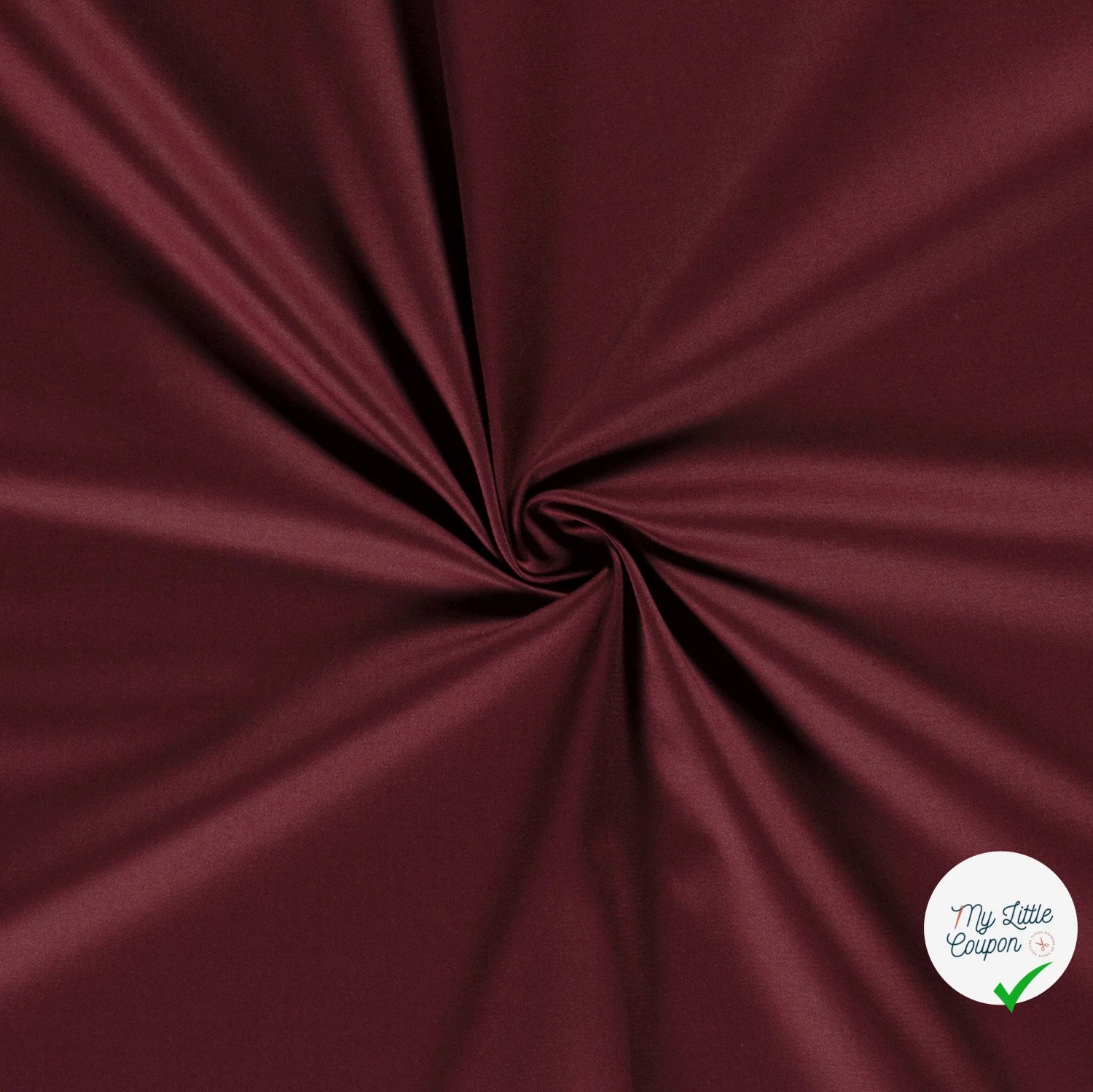 TWILL DE COTON STRETCH LAVÉ BORDEAUX - My Little Coupon