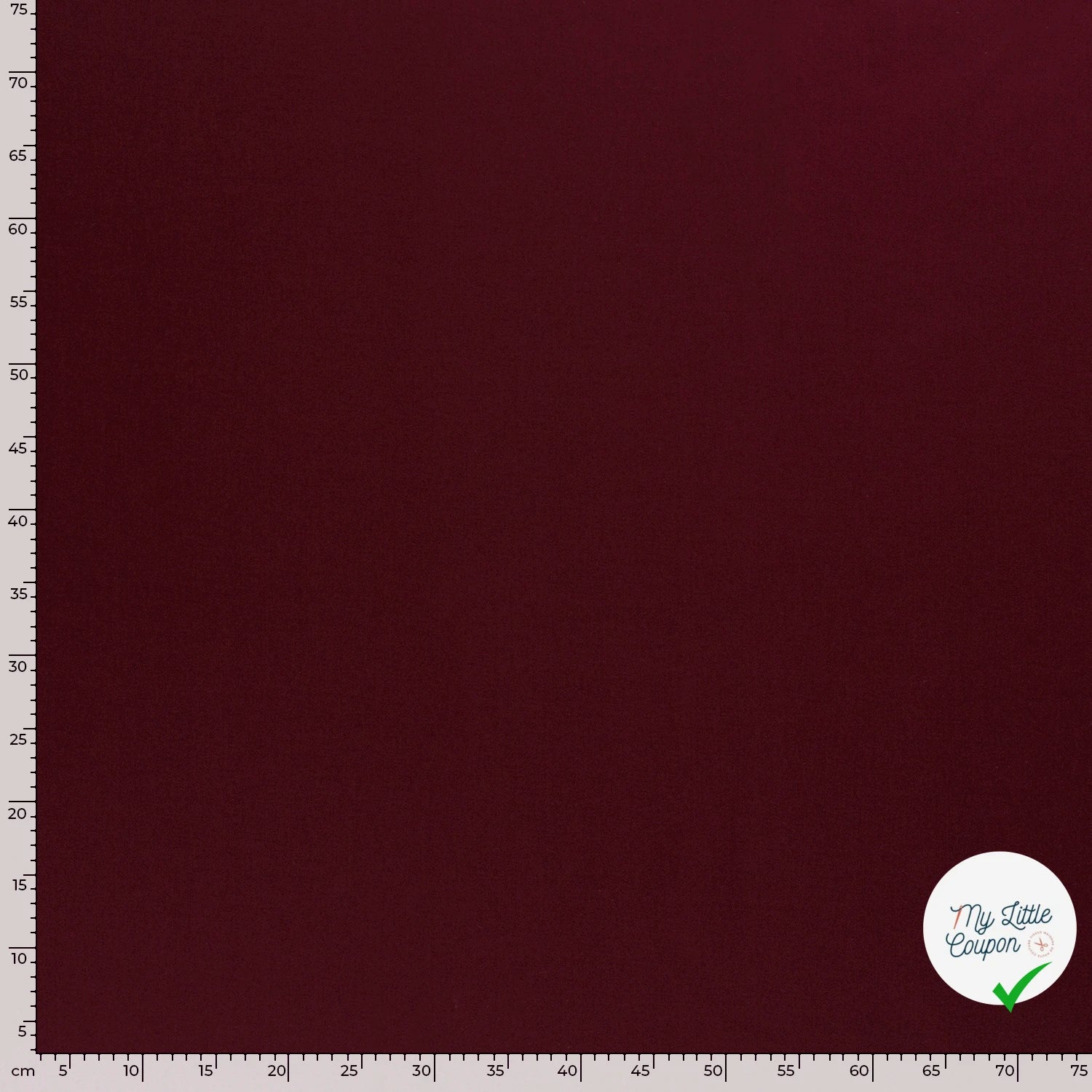 TWILL DE COTON STRETCH LAVÉ BORDEAUX - My Little Coupon