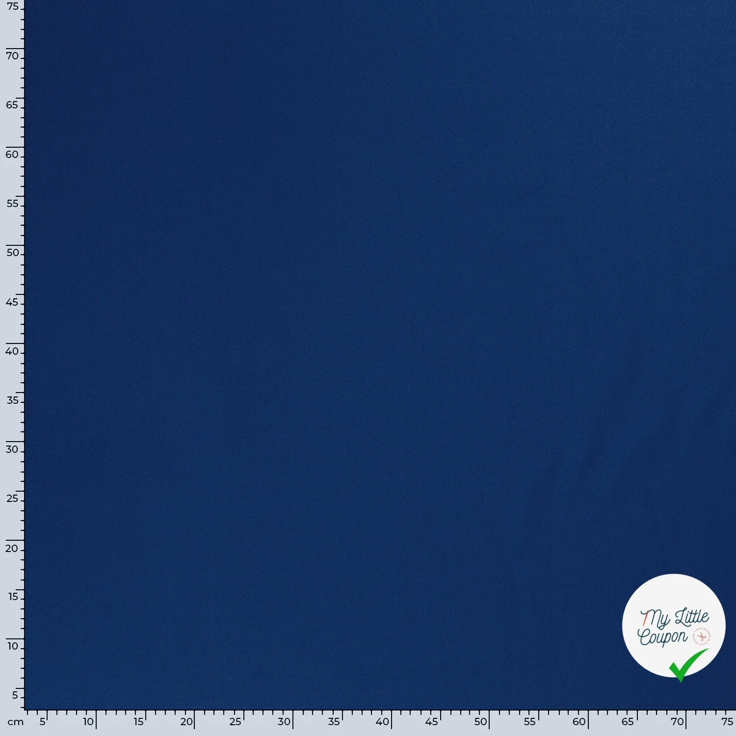 TWILL DE COTON STRETCH LAVÉ COBALT - My Little Coupon