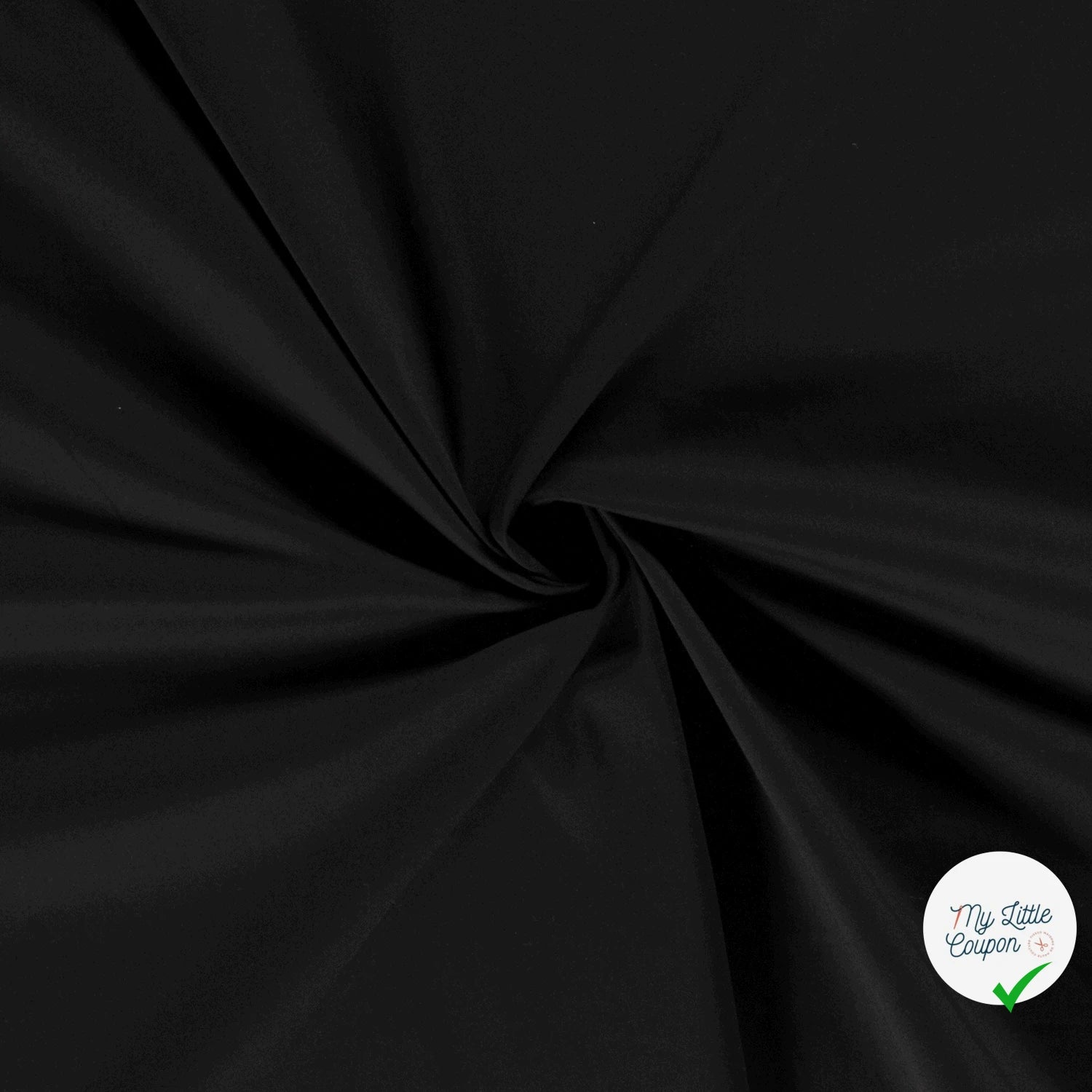 TWILL DE COTON STRETCH LAVÉ NOIR - My Little Coupon