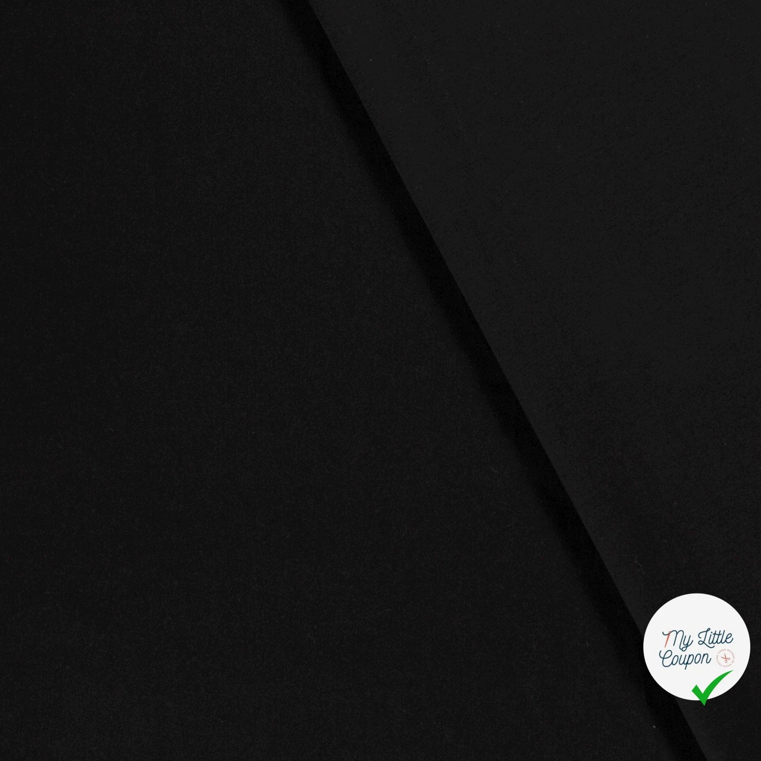 TWILL DE COTON STRETCH LAVÉ NOIR - My Little Coupon