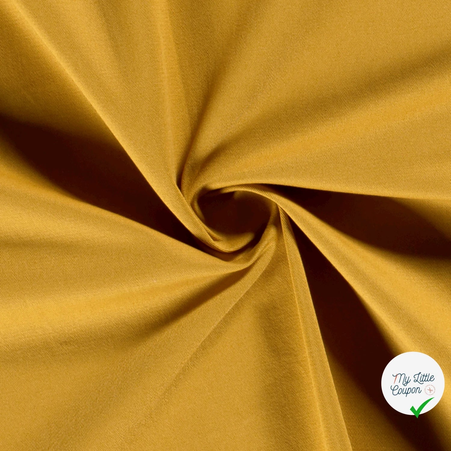 Twill de coton stretch lavé ocre