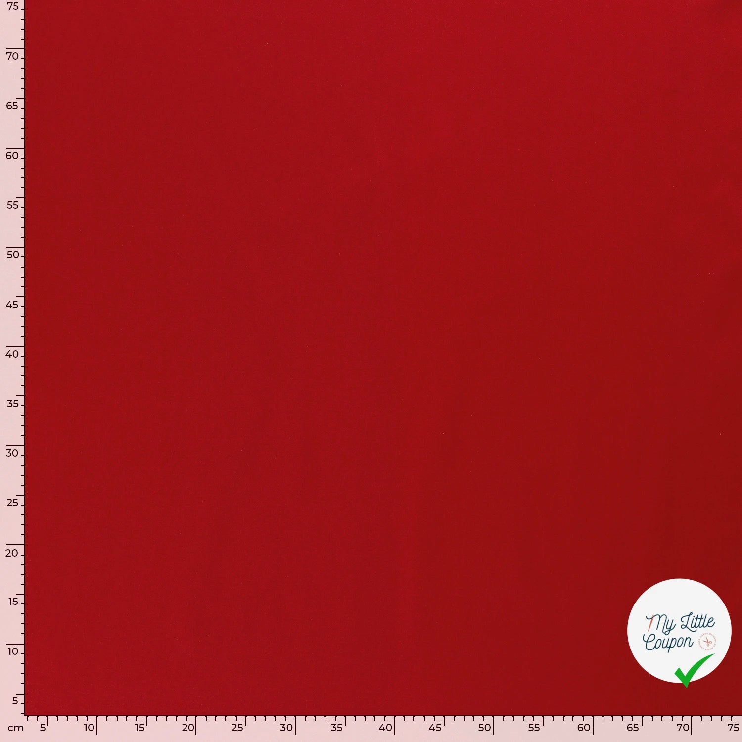 TWILL DE COTON STRETCH LAVÉ ROUGE - My Little Coupon