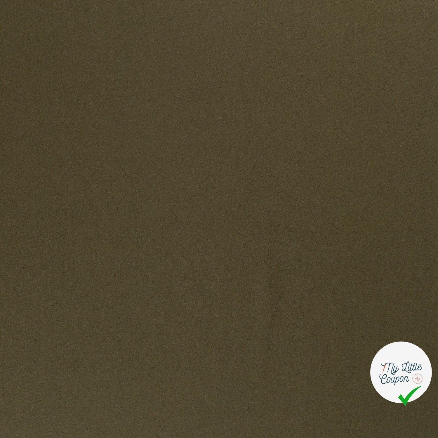 TWILL DE COTON STRETCH LAVÉ VERT KAKI - My Little Coupon