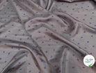 TWILL DE SOIE FOND GRIS IMPRIMÉ FLEURS - My Little Coupon