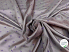 TWILL DE SOIE FOND GRIS IMPRIMÉ FLEURS - My Little Coupon