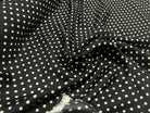 TWILL DE SOIE FOND NOIR POIS BLANC 5 MM - My Little Coupon - tissu - coudre
