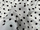TWILL DE SOIE IMPRIMÉ POIS CHOCO FOND BLANC - coupon de tissu de 3 mètres - My Little Coupon - tissu - coudre