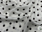TWILL DE SOIE IMPRIMÉ POIS CHOCO FOND BLANC - coupon de tissu de 3 mètres - My Little Coupon - tissu - coudre