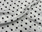 TWILL DE SOIE IMPRIMÉ POIS CHOCO FOND BLANC - coupon de tissu de 3 mètres - My Little Coupon - tissu - coudre