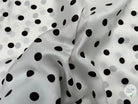 TWILL DE SOIE IMPRIMÉ POIS CHOCO FOND BLANC - coupon de tissu de 3 mètres - My Little Coupon - tissu - coudre