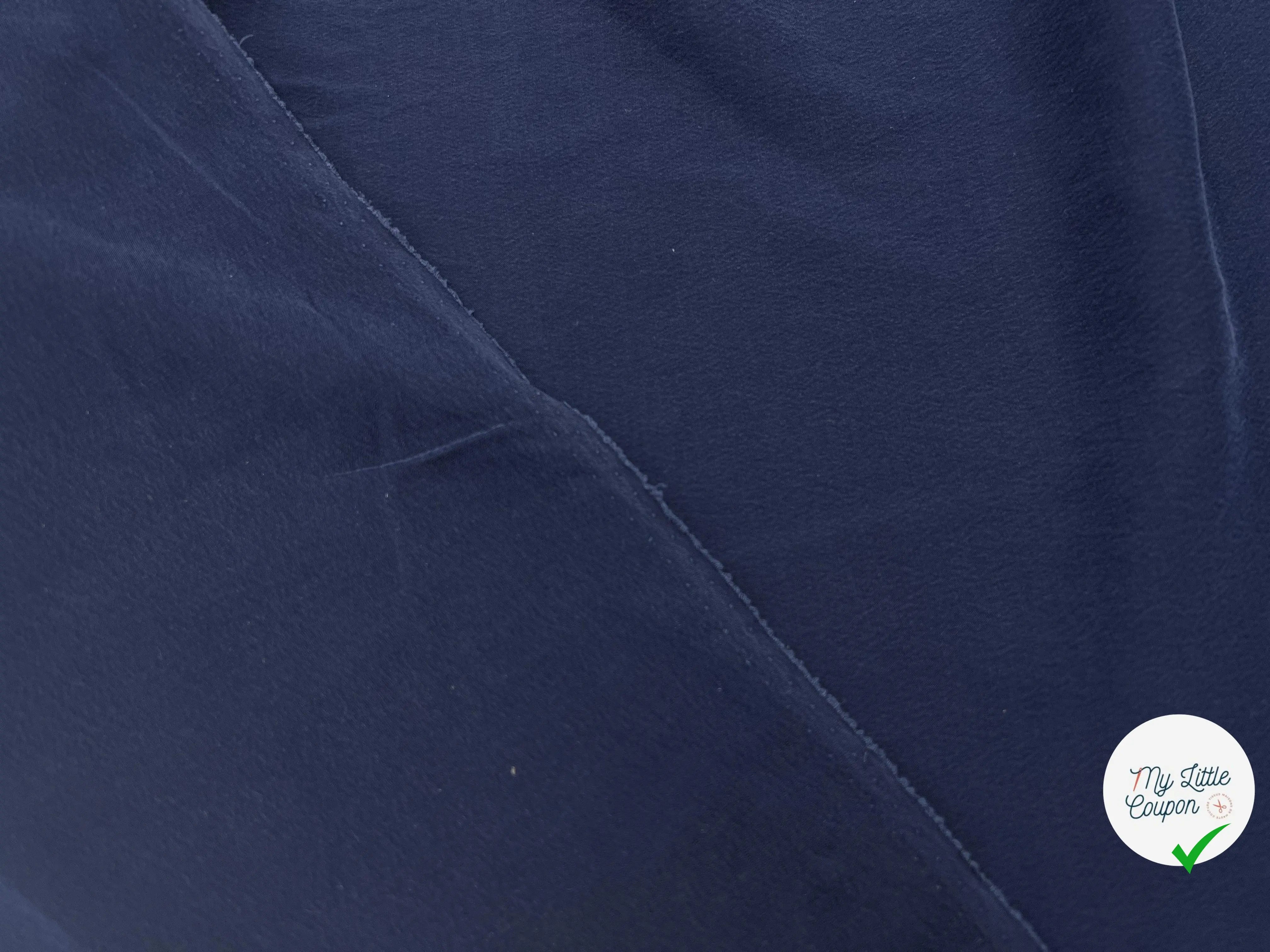 TWILL DE SOIE MATE MARINE LAVÉE - My Little Coupon - tissu - coudre