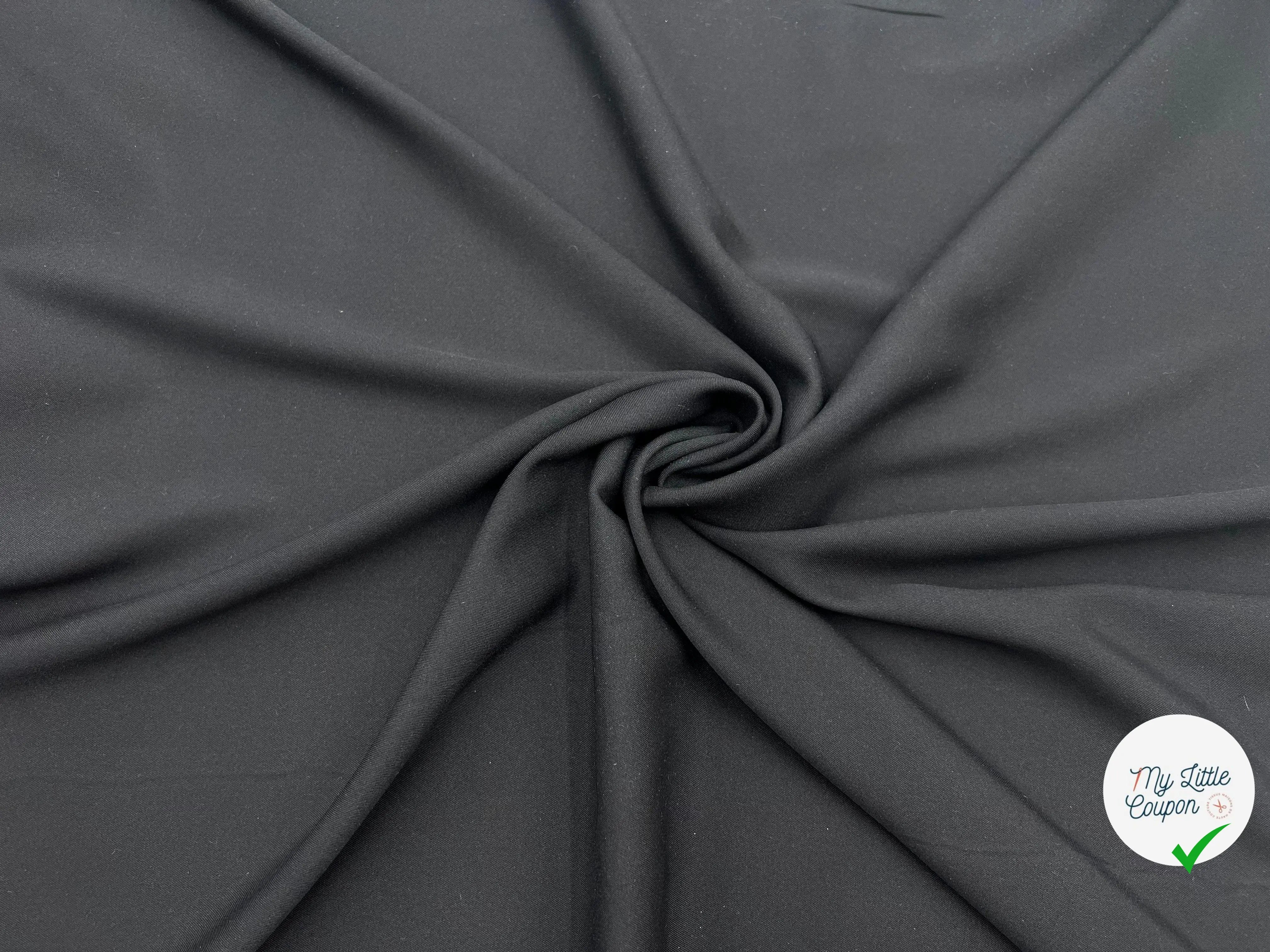 TWILL DE SOIE NOIR - My Little Coupon - tissu - coudre