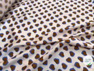 TWILL ISIDORE STAMPATO FOND CRÈME CŒUR CRÈME ET MARRON - My Little Coupon