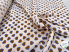 TWILL ISIDORE STAMPATO FOND CRÈME CŒUR CRÈME ET MARRON - My Little Coupon